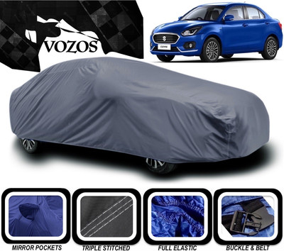 VOZOS Car Cover For Maruti Suzuki Swift Dzire (With Mirror Pockets)(Grey)