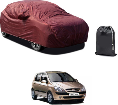 PAGORA Car Cover For Hyundai Getz Prime (With Mirror Pockets)(Maroon)
