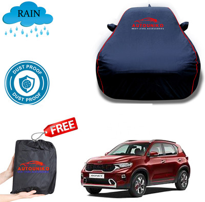 autouniko Car Cover For Kia Sonet (With Mirror Pockets)(Blue)