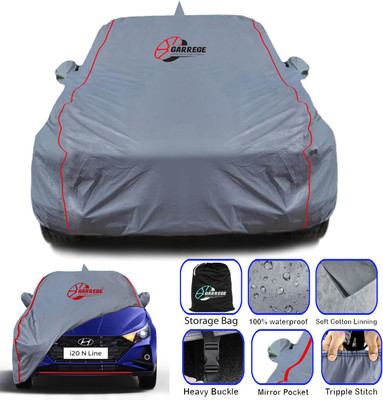 GARREGE Car Cover For Hyundai i20, i20 Active SX Petrol, i20 Sportz (With Mirror Pockets)(Grey, For 2021, 2022, 2023, 2024 Models)