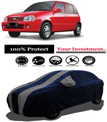 Amexride Car Cover For Maruti Suzuki Zen 0.8L (With Mirror Pockets)(Grey)