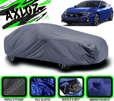 AXLOZ Car Cover For Honda Civic (With Mirror Pockets)(Grey)