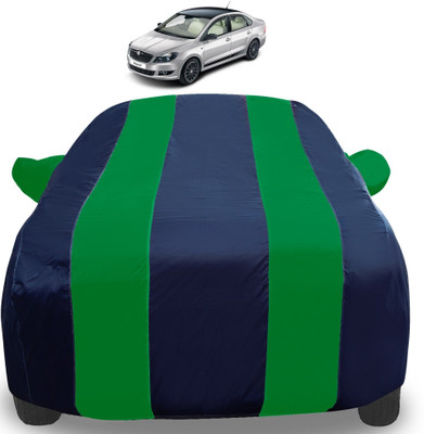Auto Hub Car Cover For Skoda Rapid (With Mirror Pockets)(Green)
