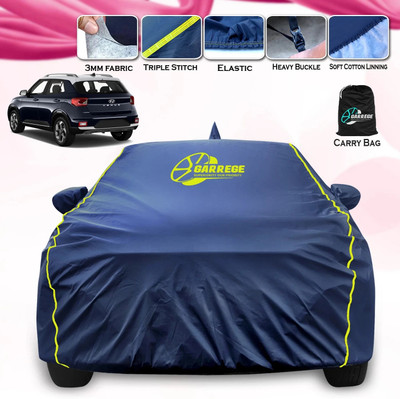 GARREGE Car Cover For Hyundai Venue (With Mirror Pockets)(Blue, For 2019, 2020, 2021, 2022, 2023, 2024, 2025 Models)