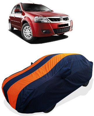 Coxtor Car Cover For Mahindra E Verito D2 Electric (With Mirror Pockets)(Orange)