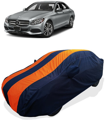 Coxtor Car Cover For Mercedes Benz C-Class Progressive C 220d Diesel (With Mirror Pockets)(Orange)