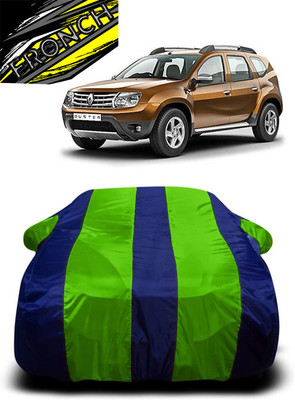 FRONCH Car Cover For Renault Duster (With Mirror Pockets)(Green, Blue)