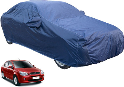 Auto Hub Car Cover For Ford Ikon (With Mirror Pockets)(Blue)