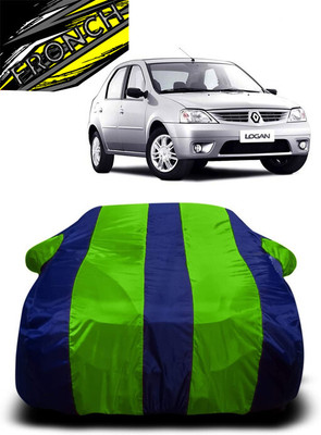 FRONCH Car Cover For Mahindra Logan 1.5 DCI DLX (With Mirror Pockets)(Green, Blue)