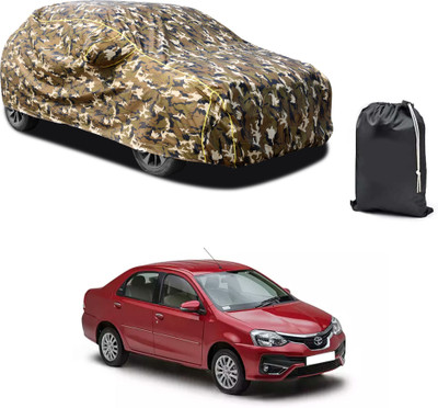 PAGORA Car Cover For Toyota Etios (With Mirror Pockets)(Yellow, For 2019, 2020, 2021, 2022, 2023 Models)