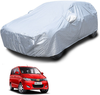 Euro Care Car Cover For Chevrolet Enjoy (With Mirror Pockets)(Silver)