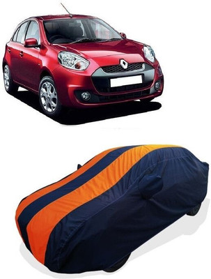 QLAX Car Cover For Maruti Pulse Petrol RxL (With Mirror Pockets)(Orange)