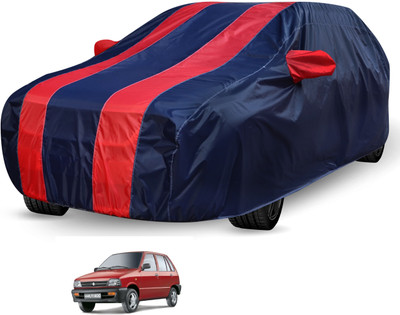 Auto Hub Car Cover For Maruti Suzuki 800 (Without Mirror Pockets)(Black, Red)