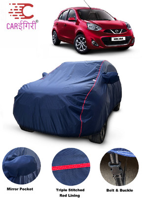 Carigiri Car Cover For Nissan Micra (With Mirror Pockets)(Blue)