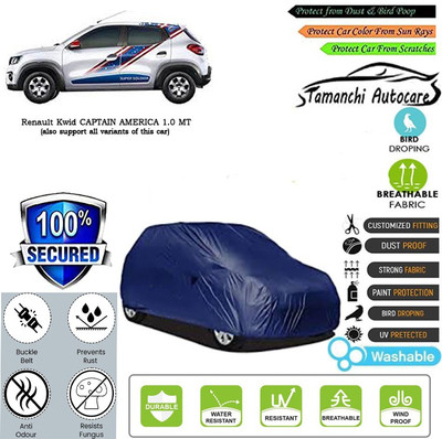 Tamanchi Autocare Car Cover For Renault Kwid CAPTAIN AMERICA 1.0 MT(Blue)