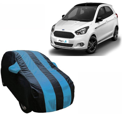 ABS AUTO TREND Car Cover For Ford Figo (With Mirror Pockets)(Blue, Multicolor)