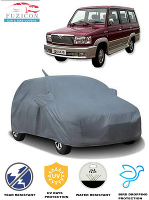 FUZICON Car Cover For Toyota Qualis FS B6 (With Mirror Pockets)(Grey)