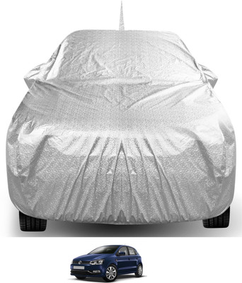 Auto Hub Car Cover For Volkswagen Polo (With Mirror Pockets)(Silver)