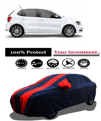 Amexride Car Cover For Volkswagen Polo GT 1.5 TDI Diesel (With Mirror Pockets)(Red)