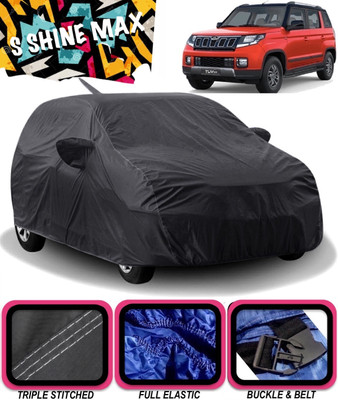 S Shine Max Car Cover For Mahindra TUV300 (With Mirror Pockets)(Black)