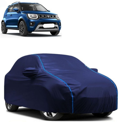 Autohaux Car Cover For Maruti Suzuki Ignis 1.2 AMT Alpha Petrol (With Mirror Pockets)(Blue)