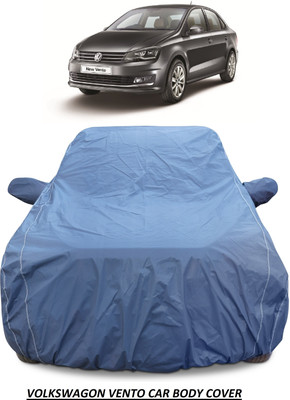 AUTOFIT Car Cover For Volkswagen Vento (With Mirror Pockets)(Blue)