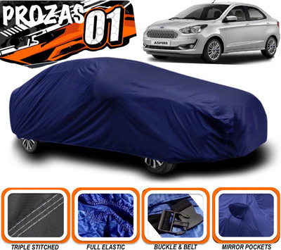 prozas Car Cover For Ford Aspire (With Mirror Pockets)(Blue)