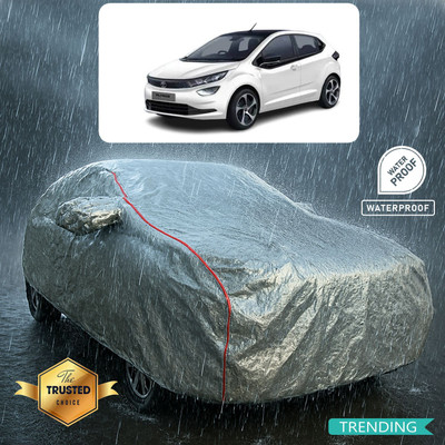 PAGORA Car Cover For Tata Altroz XT Diesel (With Mirror Pockets)(Silver, Red)