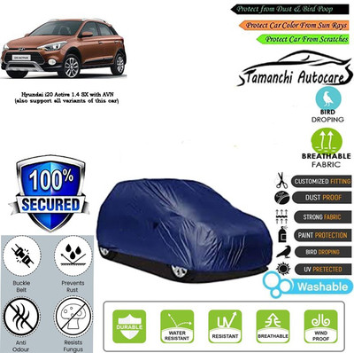 Tamanchi Autocare Car Cover For Hyundai i20 Active 1.4 SX with AVN(Blue)