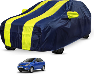Auto Hub Car Cover For Tata Zest (Without Mirror Pockets)(Black, Yellow)