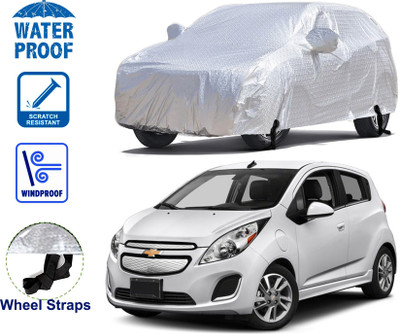 STARIE Car Cover For Chevrolet Spark (With Mirror Pockets)(Silver)
