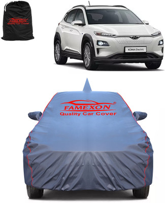 FAMEXON Car Cover For Hyundai Kona (With Mirror Pockets)(Grey)