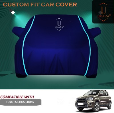 Ukara Car Cover For Toyota Etios Cross (With Mirror Pockets)(Blue)