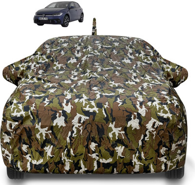 MOCKHE Car Cover For Volkswagen Polo (With Mirror Pockets)(Brown)