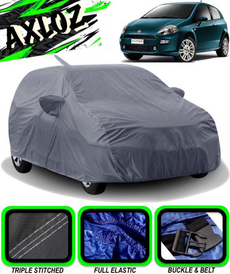 AXLOZ Car Cover For Fiat Grande Punto (With Mirror Pockets)(Grey)