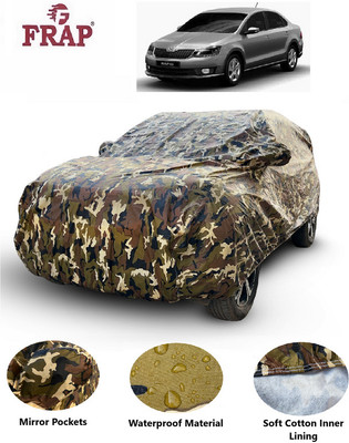 Frap Car Cover For Skoda Rapid (With Mirror Pockets)(Multicolor)