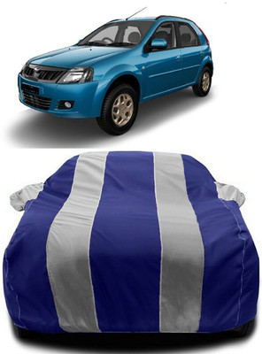 Autoprime Car Cover For Mahindra E Verito D6 (With Mirror Pockets)(White, Blue)