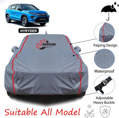 GARREGE Car Cover For Toyota Urban Cruiser Hyryder (With Mirror Pockets)(Grey, For 2022, 2023, 2024, 2025 Models)