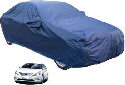 MOCKHE Car Cover For Hyundai Sonata (With Mirror Pockets)(Blue)