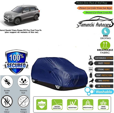 Tamanchi Autocare Car Cover For Maruti Suzuki Vitara Brezza ZXI Plus Dual Tone Petrol(Blue)