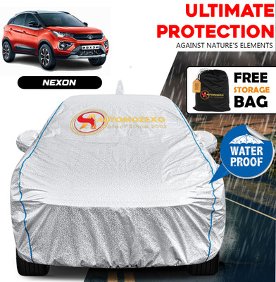 AUTOMOZEXO Car Cover For Tata Nexon (With Mirror Pockets)(Silver)