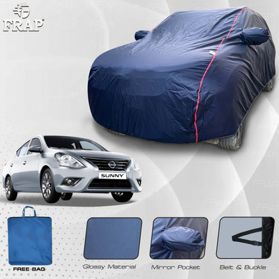 Frap Car Cover For Nissan Sunny (With Mirror Pockets)(Blue, Red)