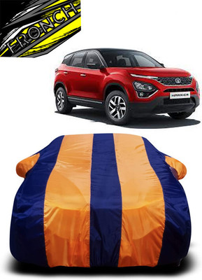 FRONCH Car Cover For Tata Harrier XT Diesel (With Mirror Pockets)(Orange, Blue)