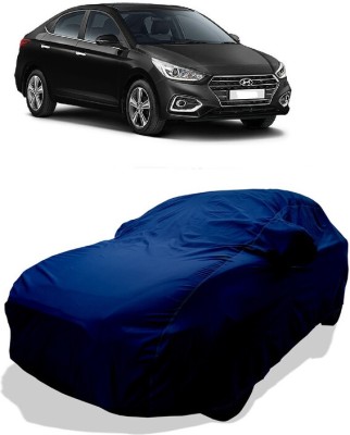 Coxtor Car Cover For Hyundai Verna CRDi 1.6 SX (With Mirror Pockets)(Blue)