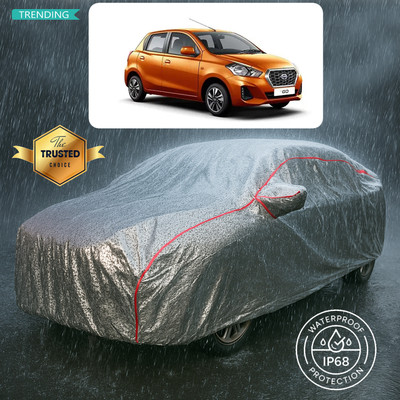 CODOKI Car Cover For Datsun GO T Option (With Mirror Pockets)(Silver)