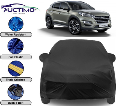AUCTIMO Car Cover For Hyundai Tucson (With Mirror Pockets)(Black)