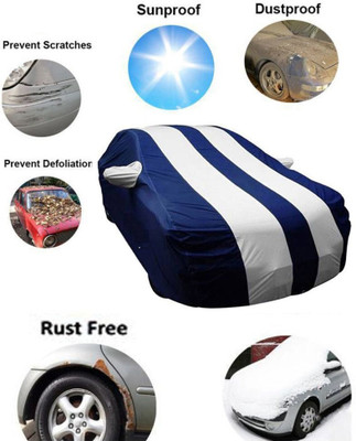 ABS AUTO TREND Car Cover For Tata Indica V2 (With Mirror Pockets)(White, Blue)