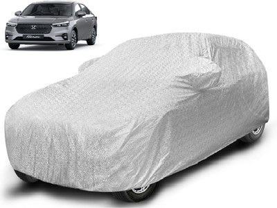 Caronix Car Cover For Honda Amaze (With Mirror Pockets)(Silver)