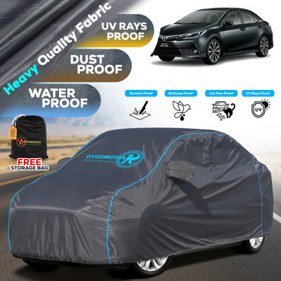 AUTOMOZEXO Car Cover For Toyota Altis (With Mirror Pockets)(Grey, Blue)