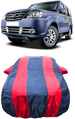 Wegather Car Cover For Tata Sumo Grande MKII LX (With Mirror Pockets)(Red)